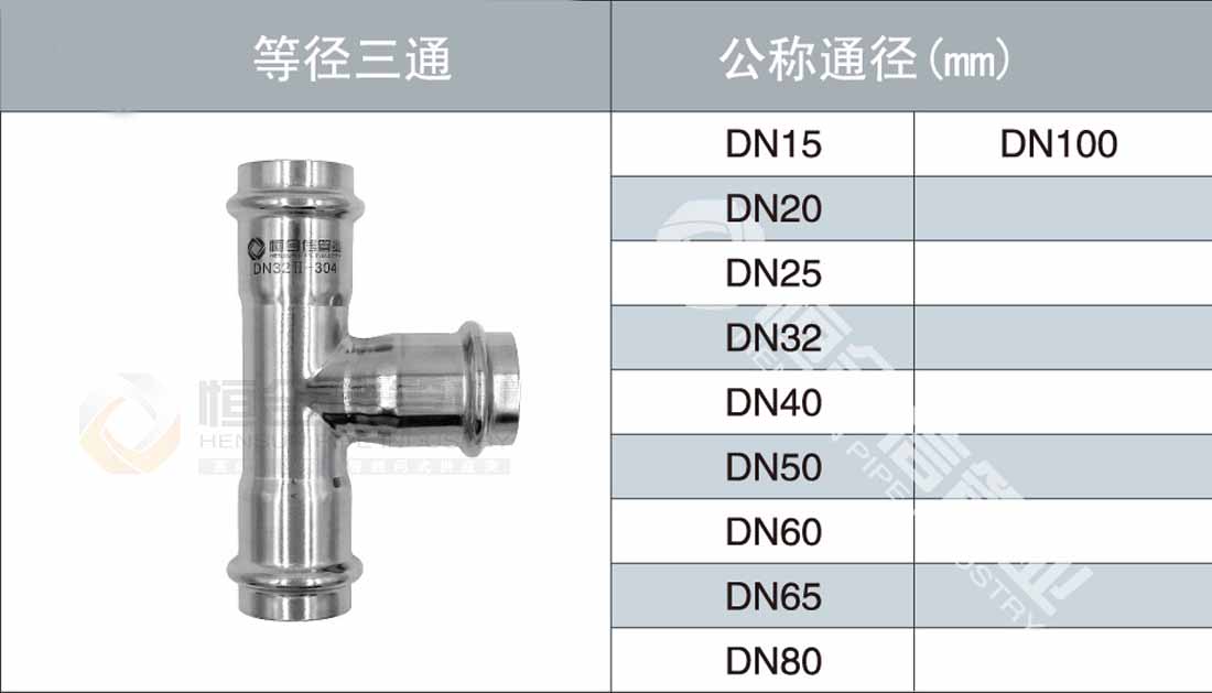 等徑三通參數（shù）1